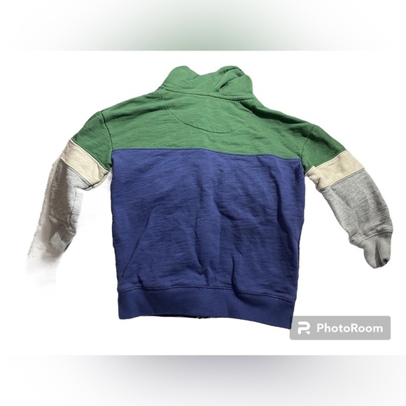 Mini Boden colorblock blue/green fall essential zipup hoodie size 4-5Y - Picture 6 of 6